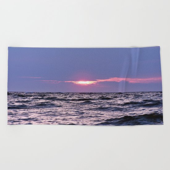 Water level Sunset Beach Towel