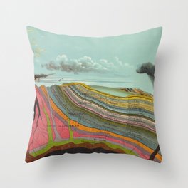 Vintage Geology and Meteorology Diagram (1893) Throw Pillow
