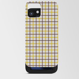 Grid Plaid Pattern 725 Brown and Yellow iPhone Card Case