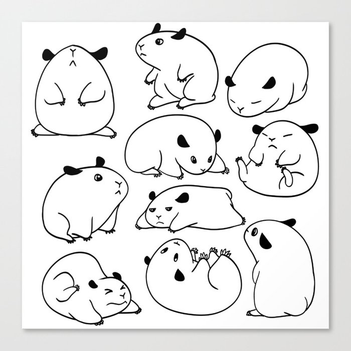 Hamster Blobs Canvas Print