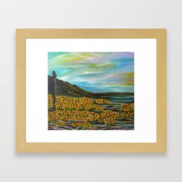 Sunflowers Field Framed Art Print
