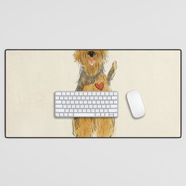 Airedale terrier dog mom mothers day official title mother mom Desk Mat