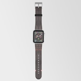 Art Nouveau floral pattern with lines – taupe Apple Watch Band