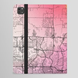 USA, McKinney City Map Poster iPad Folio Case