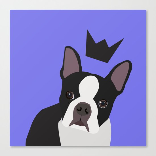 Royal Boston Terrier Canvas Print