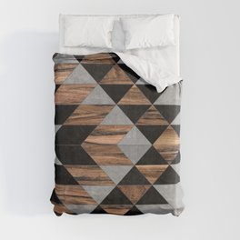 Urban Tribal Pattern No.10 - Aztec - Concrete and Wood Duvet Cover
