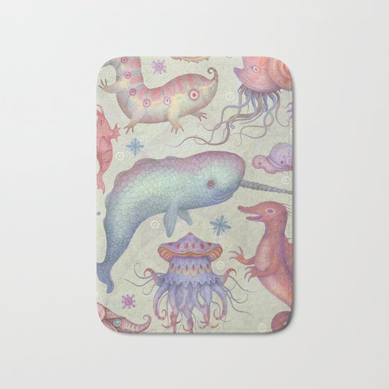 Creatures of the Deep Sea Bath Mat