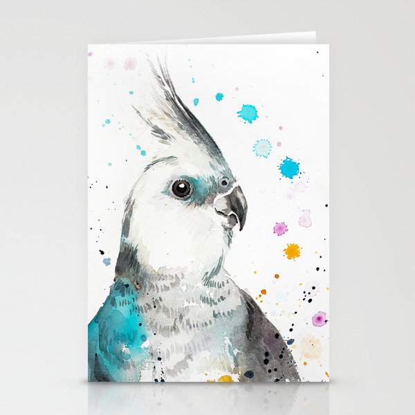 Cockatiel parrot Stationery Cards