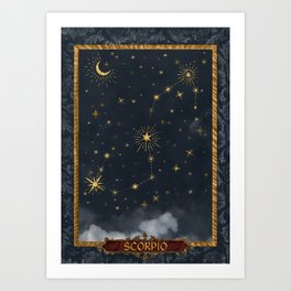 Scorpio Constellation Renaissance Tableaux  Art Print