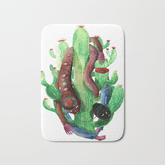 cactus invasion Bath Mat