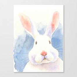 what's up? (watercolor bunny) Canvas Print