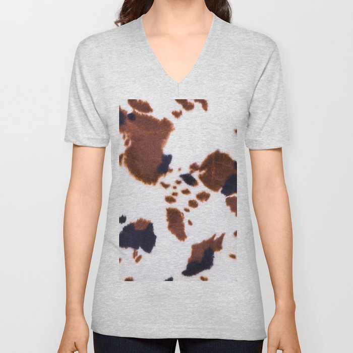 Cowboy Cow Hair Spots (xii 2021) V Neck T Shirt