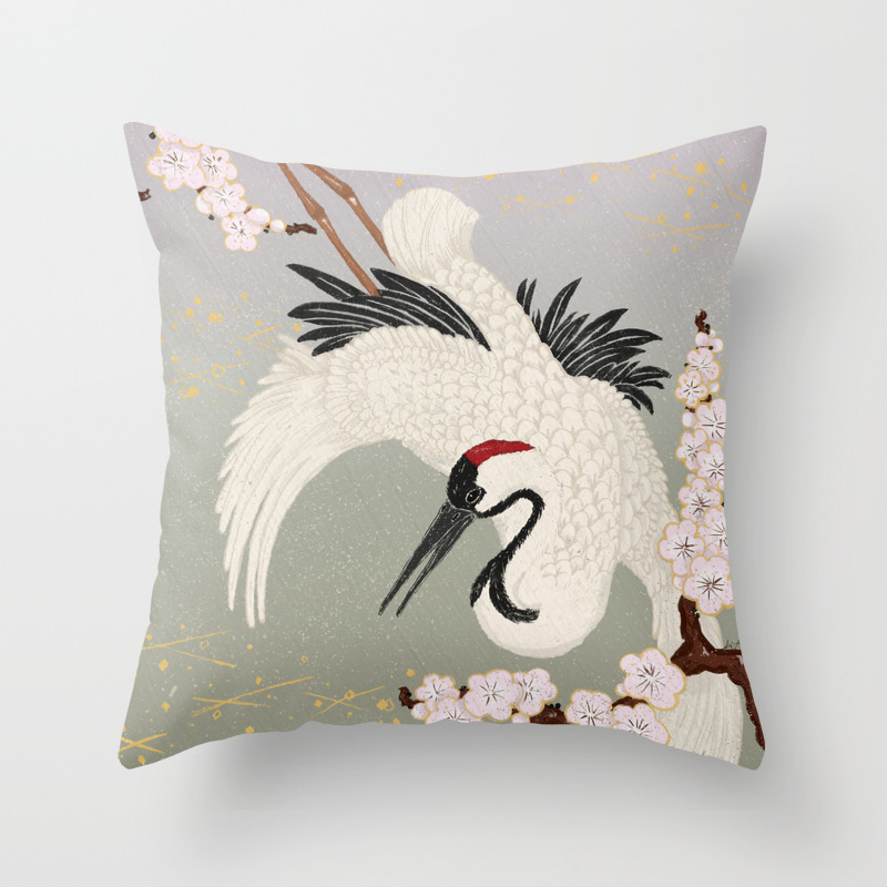Japanese Crane Throw Pillow By Lunakirsche Society6