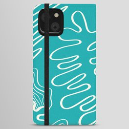 Abstract minimal line fern 7 iPhone Wallet Case