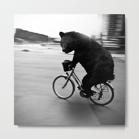 Biker Road Metal Print
