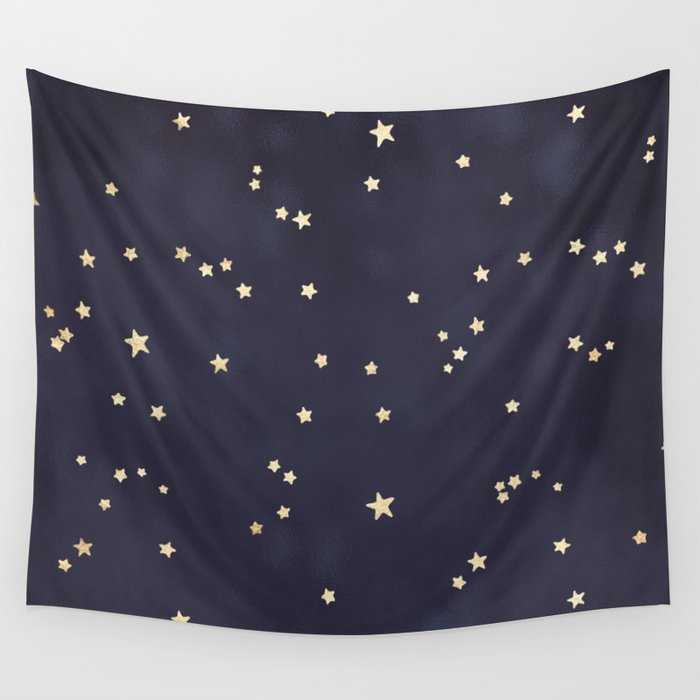 Gold Stars Wall Tapestry