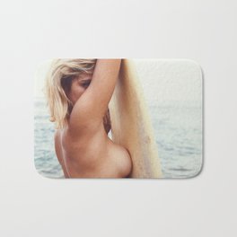 Sexy Surfer Bath Mat | Sunkissed, Sexual, Erotic, Chic, Beachbum, Naked, Photo, Tan, Sexy, Water 