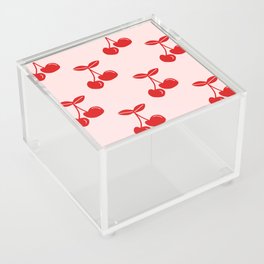 Cherry Pattern on Pale Pink Acrylic Box