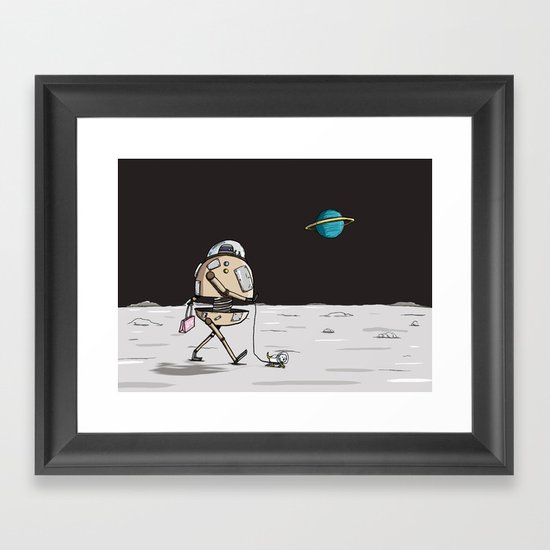 On the moon 1 Framed Art Print