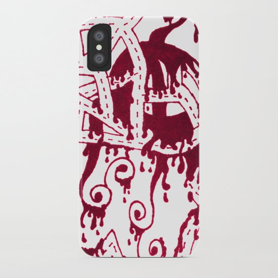 spilled ink iPhone Case