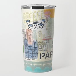 paris cityscape Travel Mug