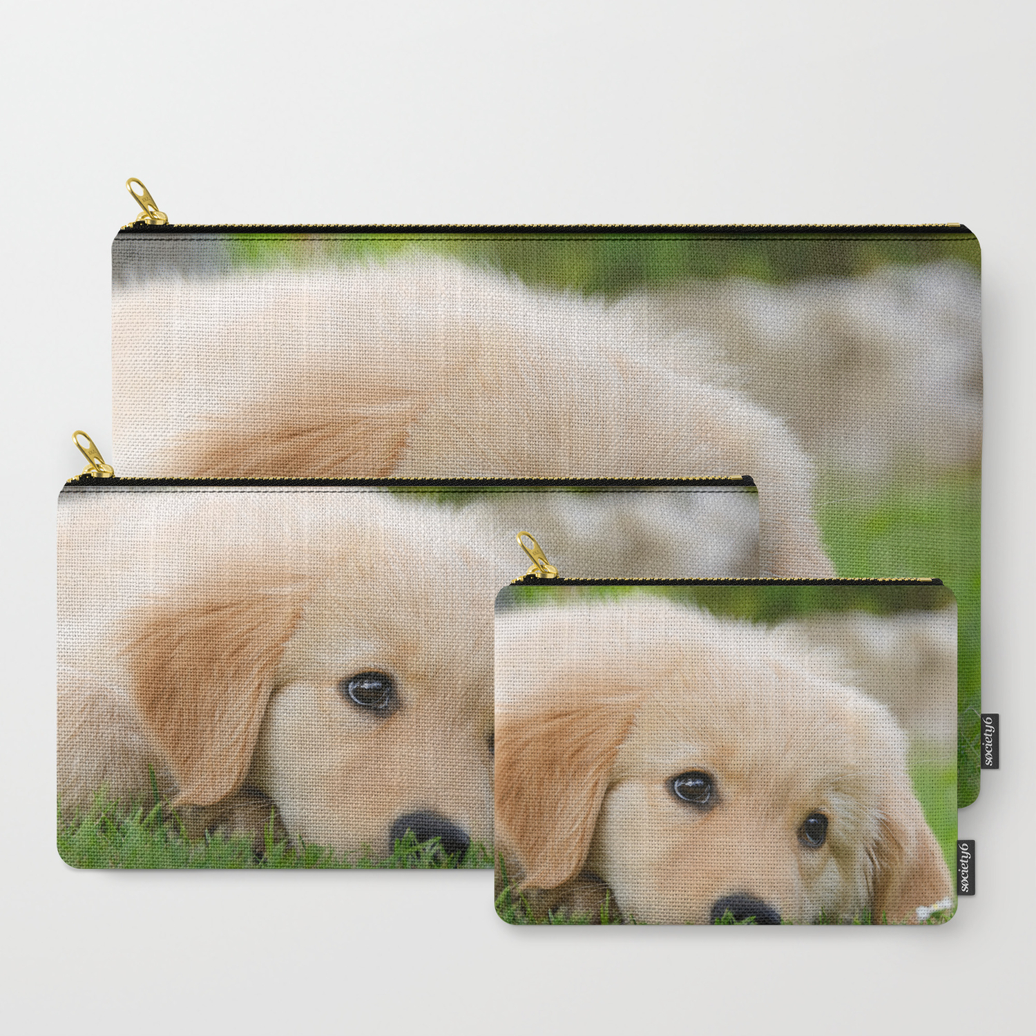 Golden Retriever Puppy Cute Dog Carry All Pouch