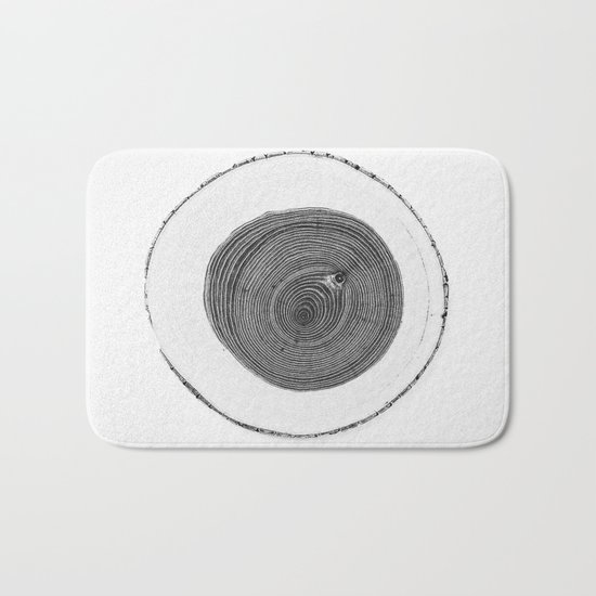 Cut wood -Scandinavian art Bath Mat