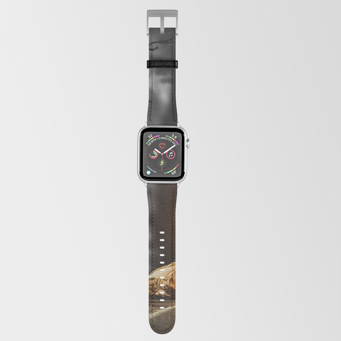 Scary Halloween Pumpkin with Horror Background Apple Watch Band