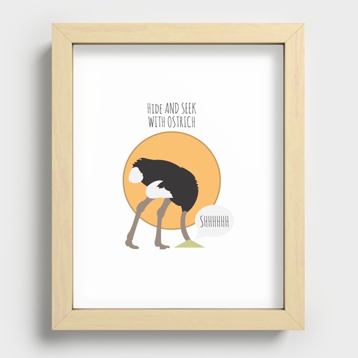Ostrich Recessed Framed Print