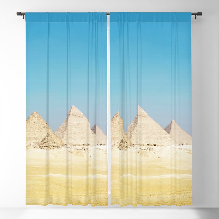 Pyramids Beneath Blue Skies Blackout Curtain