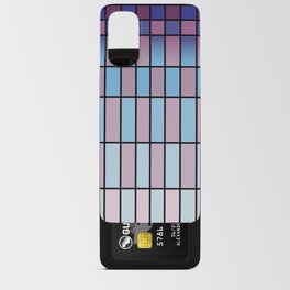 Blue and Pink Grid Fade Android Card Case