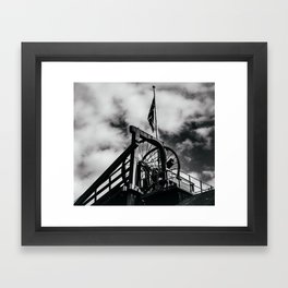 As It Was Framed Art Print | Wheel, Pit, Industry, Heritage, Mining, Coal, Flag, Digital, Mine, Miner 
