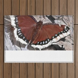 Cloak of Mourning Butterfly Outdoor Rug