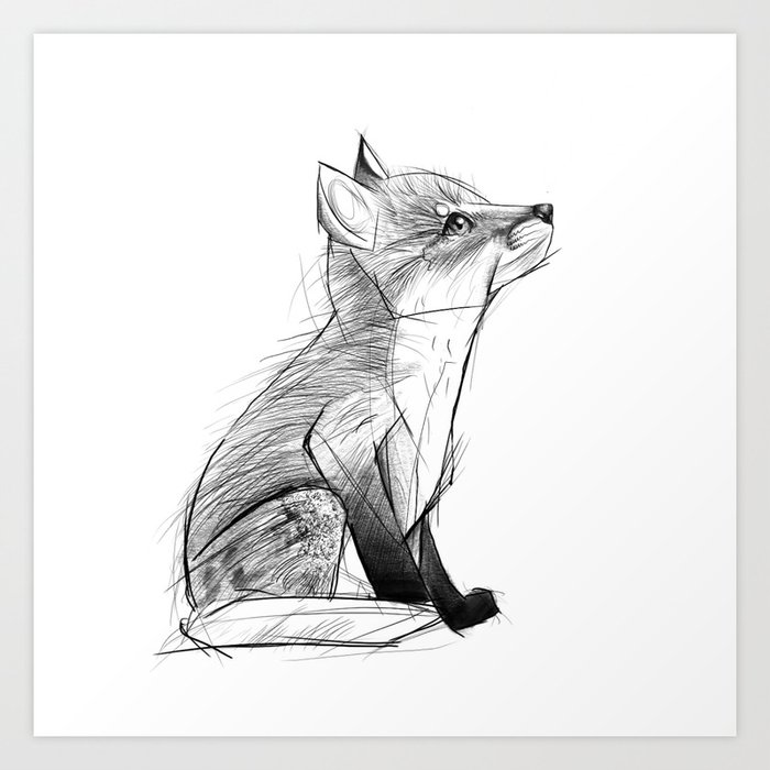 Fox Pup Art Print By Liammblundelltattoo Society6