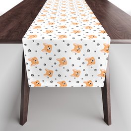 Lots of Corgis! - White Table Runner