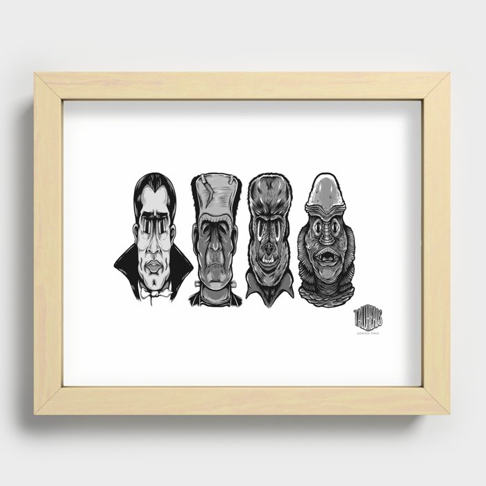 Tallheads Series 2 Black and White Recessed Framed Print