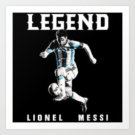 Argentinian Legend - Football Art Print | Argentina, Football, The Messiah, Soccer Legend, Argentinian Legend, Hispanic Football, Copa America, Leo, Barcelona, I Love Soccer 