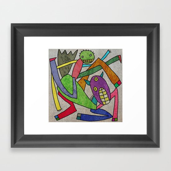 Horse and man Framed Art Print