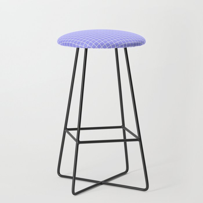 Periwinkle Collection - white grid 2 Bar Stool