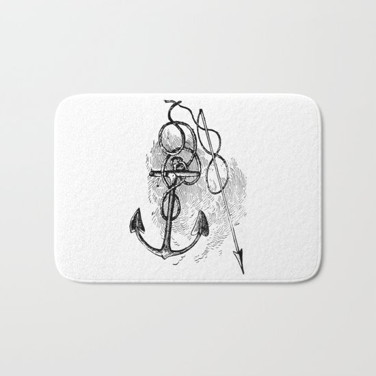Anchor and harpoon. Bath Mat