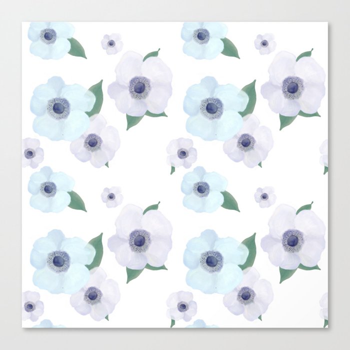 ANEMONE POPPY FLORAL PATTERNS Canvas Print