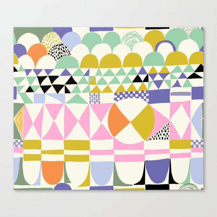 California geometric pattern 1 Canvas Print
