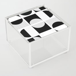Black and White Abstract Symmetry Acrylic Box