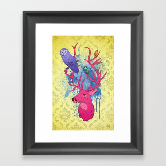 Antlers Variation II Framed Art Print