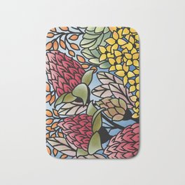 Floral Garden Stained Glass Bath Mat