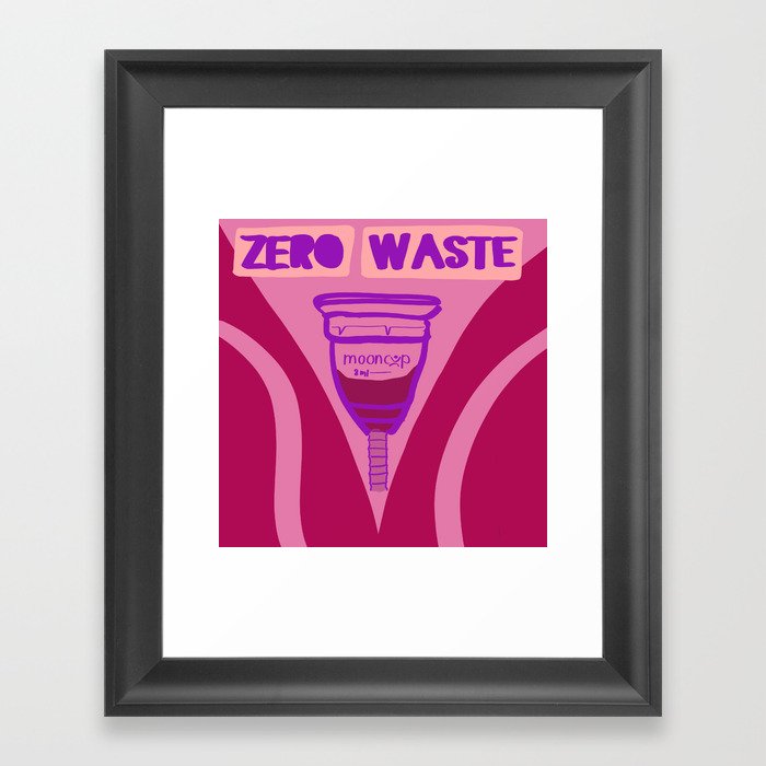 Menstrual cup zero waste Framed Art Print