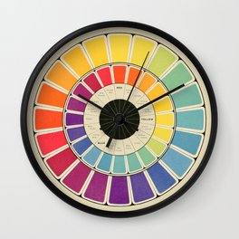Color Wheel Spinner Wall Clock