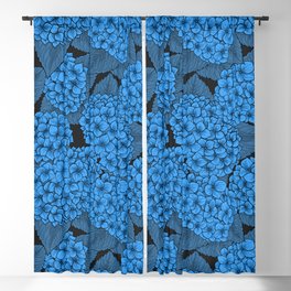 Blue hydrangea Blackout Curtain