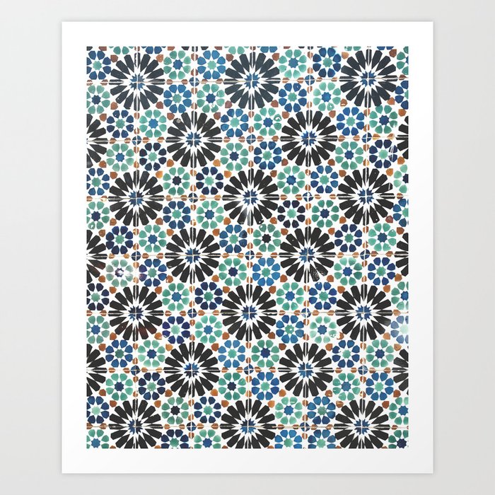 Arabic Tiles In Lisbon Portugal Art Print By Lupengrainne Society6