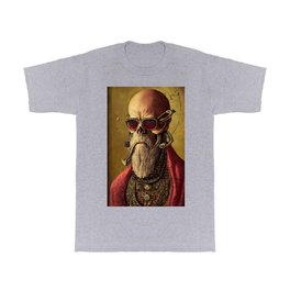 surreal renaissance god skull with sunglasses T Shirt | Portrait, Graphicdesign, Illustration, Terror, Renacimiento, Oil, Graphite, Monster, Pop Art, Digital 